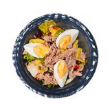 S2 - Salát Nicoise (římský salát, tuňák, brambory, zelenina, cibule, okurka)